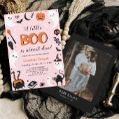Invitation Baby shower d'Halloween de Little Boo rose