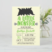 Invitation Baby shower d'Halloween de Little Monster (Debout devant)