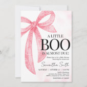 Invitation Baby shower d'Halloween de petite fille rose (Devant)