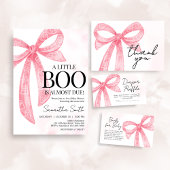 Invitation Baby shower d'Halloween de petite fille rose