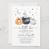 Invitation Baby shower d'Halloween du petit Citrouille Boo (Devant)