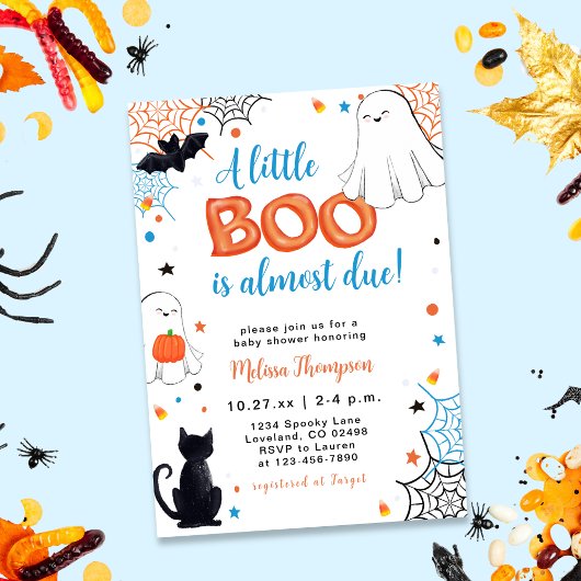 Invitation Baby shower d'Halloween du petit garçon