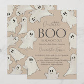 Invitation Baby shower d'Halloween éffrayant (Devant / Derrière)