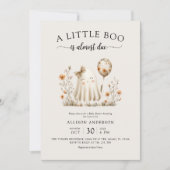 Invitation Baby shower d'Halloween fantôme mignon (Devant)