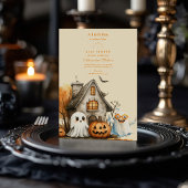 Invitation Baby shower d'Halloween fantôme neutre