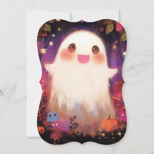 Invitation Baby shower d'Halloween Ghost