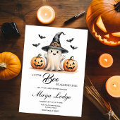 Invitation Baby shower d'Halloween Ghost