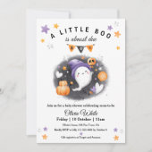 Invitation Baby shower d'Halloween Ghost Boo (Devant)