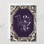 Invitation Baby shower d'Halloween gothique vintage (Dos)