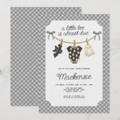 Invitation Baby shower d'Halloween Little Boo (Devant / Derrière)