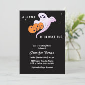 Invitation Baby shower d'Halloween Little Boo (Debout devant)