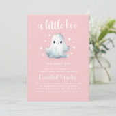 Invitation Baby shower d'Halloween Little Boo (Debout devant)