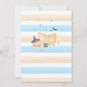 Invitation Baby shower d'Halloween Little Boo Bleu (Dos)