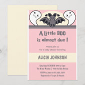 Invitation Baby shower d'Halloween Little Boo Cute (Devant / Derrière)