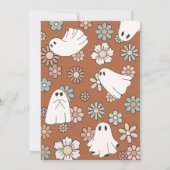 Invitation Baby shower d'Halloween Little Boo Retro (Dos)