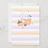 Invitation Baby shower d'Halloween Little Boo violet (Dos)