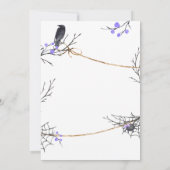 Invitation Baby shower d'Halloween Little Boo violet (Dos)