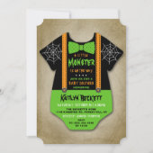 Invitation Baby shower d'Halloween "Little Monster" moderne (Devant)