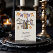 Invitation Baby shower d'Halloween mou