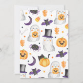 Invitation Baby shower d'Halloween neutre pour les femmes (Dos)