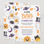 Invitation Baby shower d'Halloween neutre pour les femmes (Devant / Derrière)