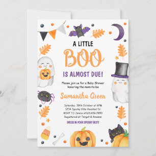 Invitation Baby shower d'Halloween neutre pour les femmes