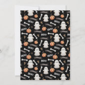 Invitation Baby shower d'Halloween noir (Dos)