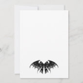 Invitation Baby shower d'Halloween noir et blanc (Dos)