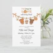 Invitation Baby shower d'Halloween ou d'automne de la ligne d (Debout devant)