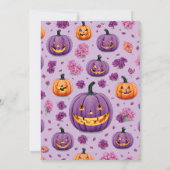 Invitation Baby shower d'Halloween petit Citrouille (Dos)