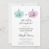 Invitation Baby shower d'Halloween pour un petit Citrouille (Devant)