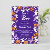 Invitation Baby shower d'Halloween regarder un garçon mignon  (Debout devant)