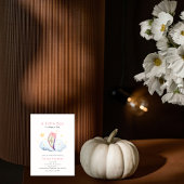 Invitation Baby shower d'Halloween rose Petit Bow