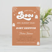 Invitation Baby shower d'Halloween super Ghost TRIPLETS (Debout devant)