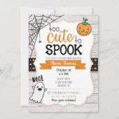 Invitation Baby shower d'Halloween trop cupide pou (Devant)