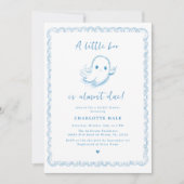 Invitation Baby shower D'Halloween Un Petit Fantôme (Devant)
