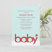 Invitation Baby shower d'hiver (Debout devant)
