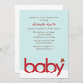 Invitation Baby shower d'hiver (Devant / Derrière)