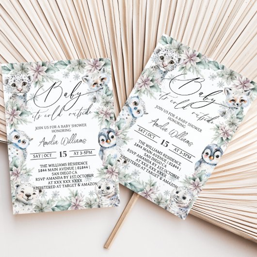 Invitation Baby Shower d'hiver