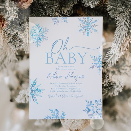 Invitation Baby shower d'hiver