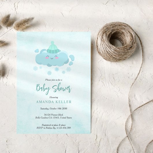 Invitation Baby shower d'hiver