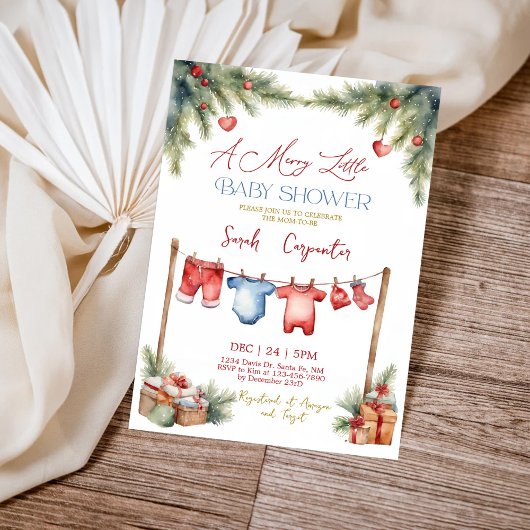 Invitation Baby shower d'hiver