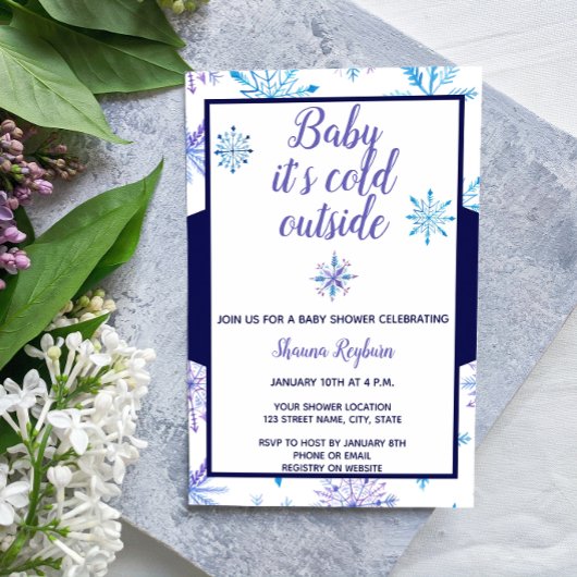 Invitation Baby shower d'hiver