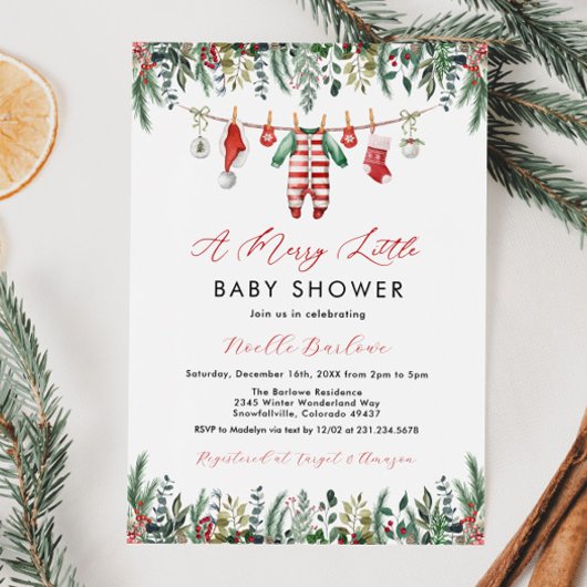 Invitation Baby shower d'hiver