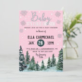Invitation Baby shower d'hiver (Debout devant)