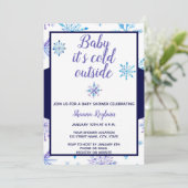 Invitation Baby shower d'hiver (Debout devant)