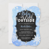Invitation Baby shower d'hiver - Baby shower garço (Devant)