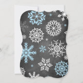 Invitation Baby shower d'hiver - Baby shower garço (Dos)