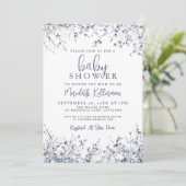 Invitation Baby-Shower d'hiver botanique (Debout devant)
