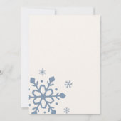 Invitation Baby shower d'hiver de Boho | Snowflake Wonderland (Dos)